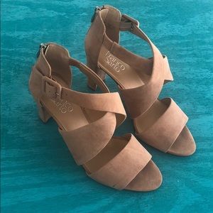 Franco Sarto Suede Heels.
